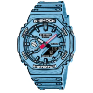 casio g shock ga 2100 manga edition blue – limited edition carbon core guard watch